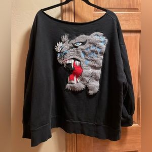 Oversized Tigress black slouch sweater